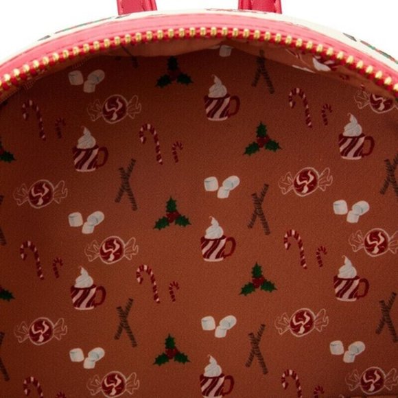 Loungefly Disney Minnie Mickey Hot Cocoa SCENTED Mini Backpack Ear Set NWT main image 4